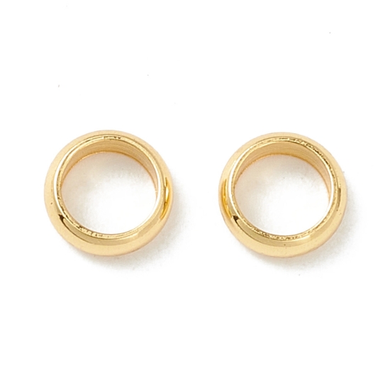 Picture of Stainless Steel Spacer Bead 6x2mm ring 18kt Gold Plated x10 