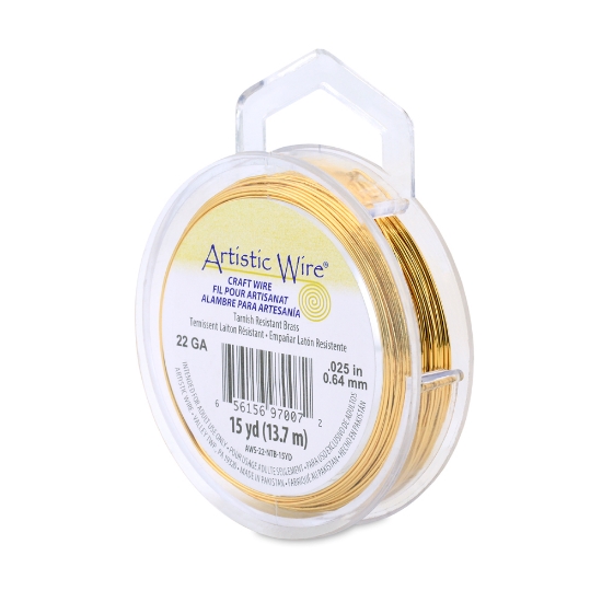 Picture of Artistic Wire 22 Gauge (.64 mm) Tarnish Resistant Brass x13.7m