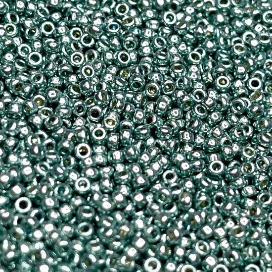 Picture of Miyuki Rocaille 15/0 4216 Duracoat Galvanized Dark Seafoam x10g