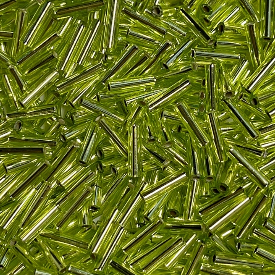 Picture of Miyuki Bugles 3mm BGL1-14 Silver Lined Chartreuse x10g