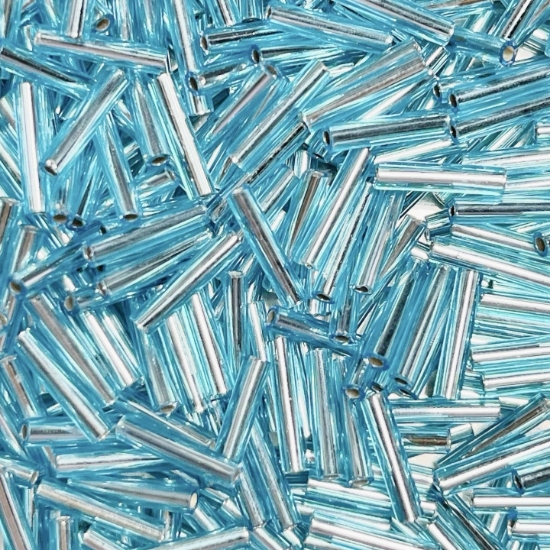 Picture of Miyuki Bugles 6mm BGL2-18 Silver Lined Aqua x10g