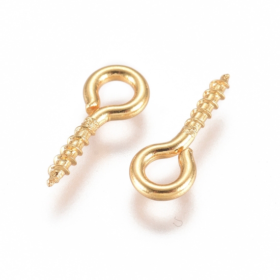 Picture of Stainless Steel Bail Screw Eye 10x4mm Gold x50