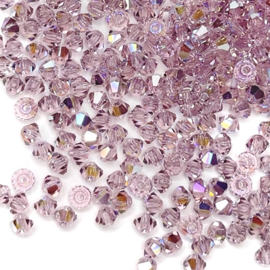 Picture of Preciosa Bead Rondell 3mm Light Amethyst Glitter x100