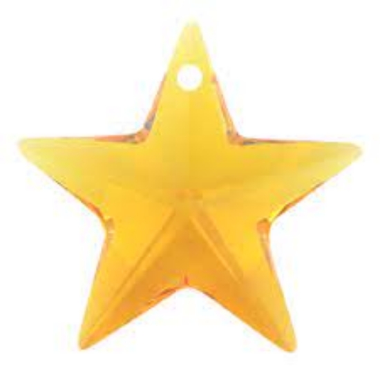 Picture of Swarovski 6714 Star Pendant 28mm Topaz x1
