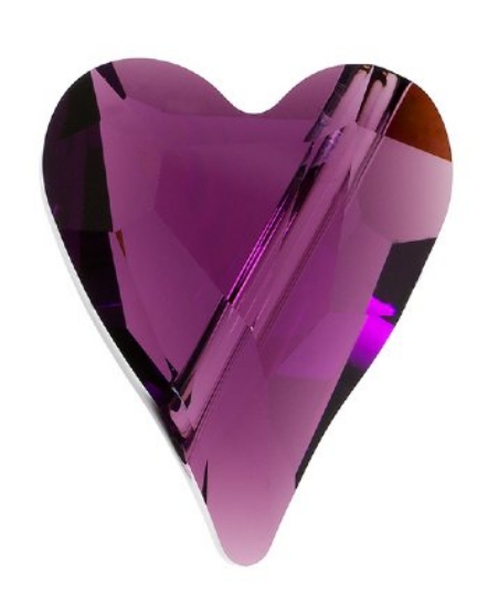 Picture of Swarovski 5743  Wild Heart 12mm Amethyst x1