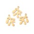Изображение Stainless Steel Pendant Leafy Branch 18x9x1mm Gold x2