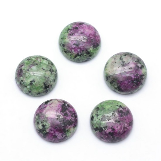 Изображение Cabochon Ruby in Zoisite 8mm round x1