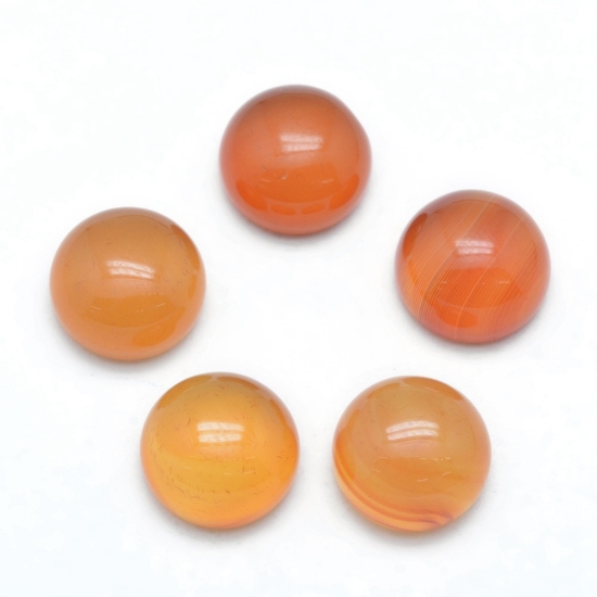 Picture of Cabochon Carnelian 8mm round x1