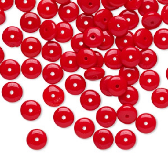 Picture of Preciosa Rondelle 6x2mm Opaque Red x20