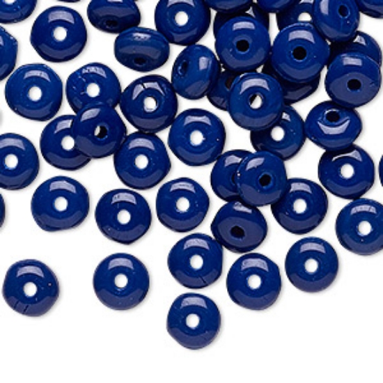 Picture of Preciosa Rondelle 6x2mm Opaque Navy Blue x20