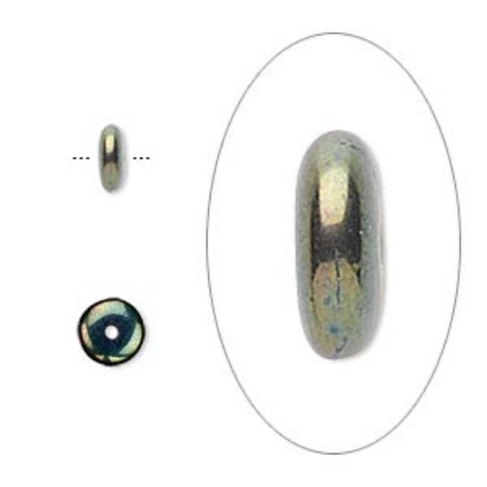 Picture of Preciosa Rondelle 6x2,5mm Iris Green x20 