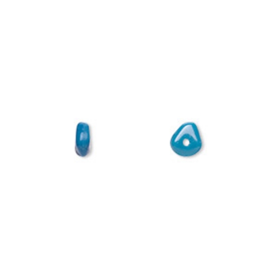 Picture of Preciosa bead 6x3mm flat triangle Opaque Blue x20