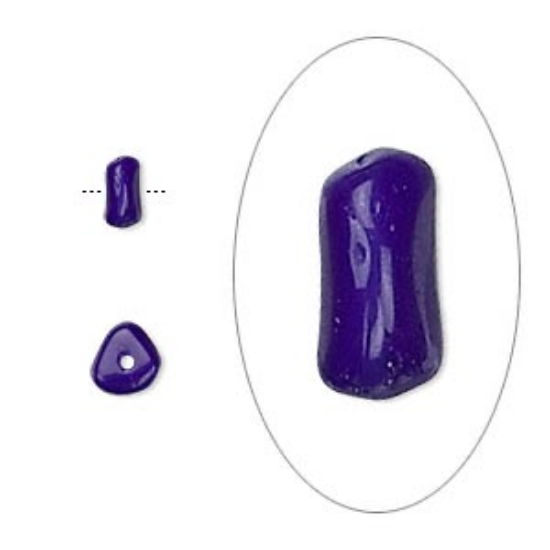 Picture of Preciosa bead 6x3mm flat triangle Opaque Dark Blue x20