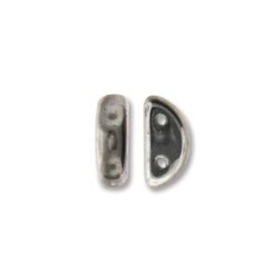 Picture of Half Moon Bead 8x4mm Crystal Labrador Full x50