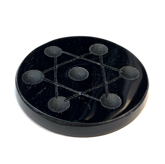 Picture of Chakra Black Obsidian 64x8mm plate x1