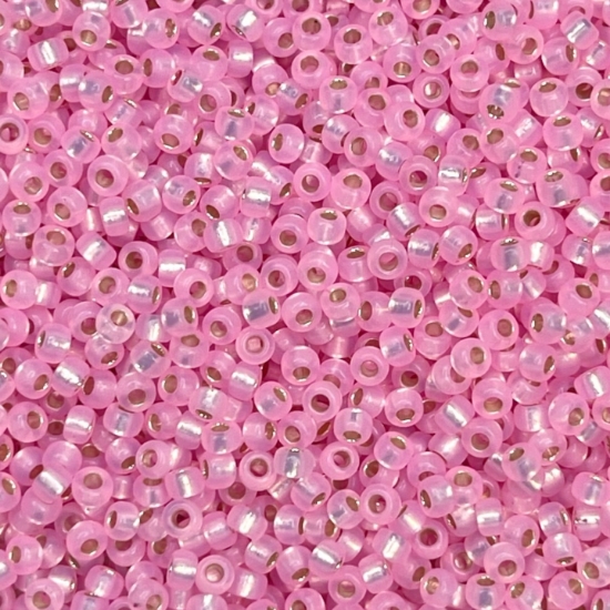 Picture of Miyuki Rocaille 11/0 643 Dyed Pink Silver Lined Alabaster x10g