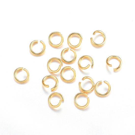Picture of Stainless Steel Jump Ring 5x0,7mm 24kt Gold Plated x100