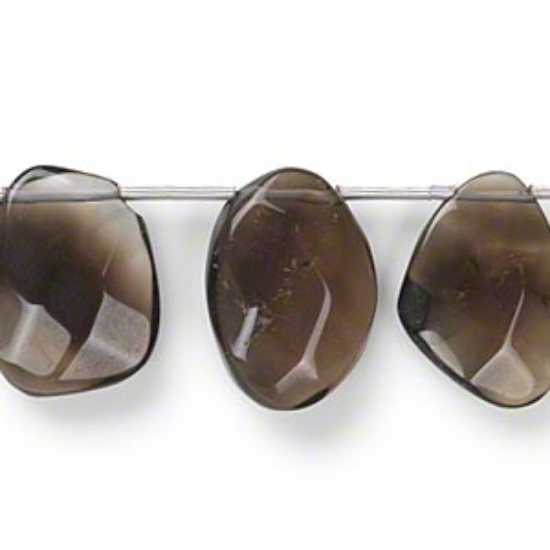Picture of Smoky Quartz 5x11mm-24x16mm hand-cut top-drilled drop x12