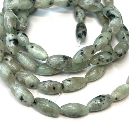 Picture of Sesame Jasper (natural) 12x6mm oval x35cm