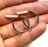 Picture of Premium Ear stud 20mm w/loop Rhodium x2