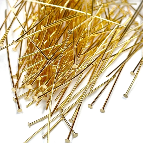 Picture of Head pin fine 38x0,7mm Gold Tone x20