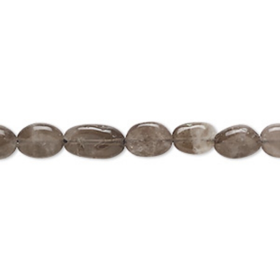 Picture of Smoky Quartz (heated/irradiated)  5x4mm-10x6mm hand-cut puffed oval x35cm