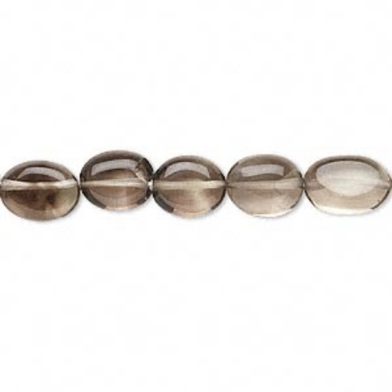 Picture of Smoky Quartz (heated/irradiated) 7x6mm-11x8mm hand-cut puffed oval x35cm