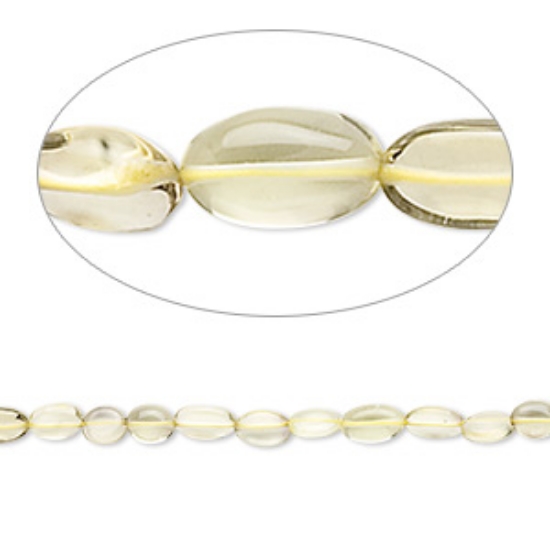 Picture of Lemon Quartz (heated) 7x5mm-12x6mm hand-cut puffed oval x35cm