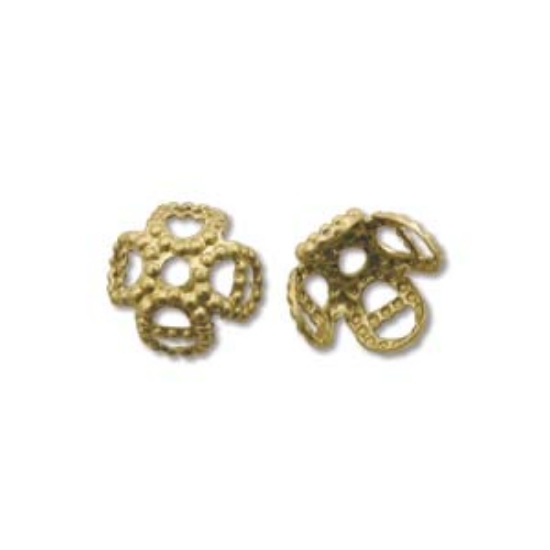 Picture of Bead Cap 7mm Gold Plated x20