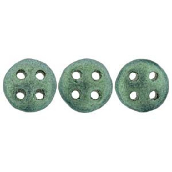 Picture of CzechMates QuadraLentil 6mm Metallic Suede Light Green x5g 