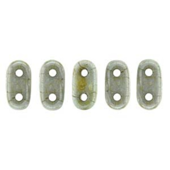 Picture of Bar 2-hole 2x6mm Opaque Ultra Luster Green x5g