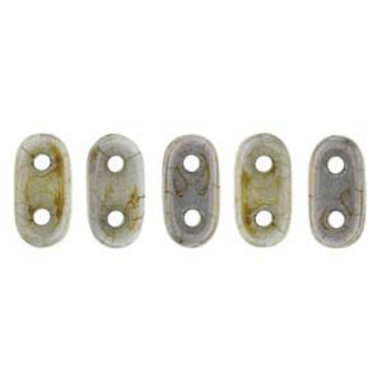 Picture of Bar 2-hole 2x6mm Opaque Luster Green x5g