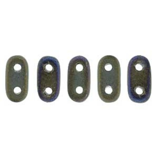 Picture of Bar 2-hole 2x6mm Mat Iris Brown x5g