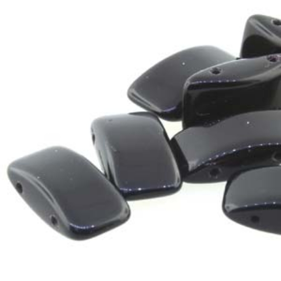 Picture of Carrier Bead 2-hole 9x17mm Jet x10