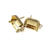 Picture of Premium Ear Stud Crown 4610 18x13mm octagon 24kt Gold Plate x2
