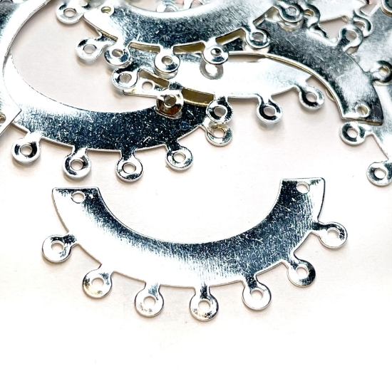Picture of Pendant 27mm w/ 7 loops Silver Plated x12