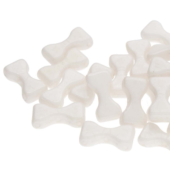 Picture of Bow Tie 3 holes 6x12mm Chalk Shimmer x10g