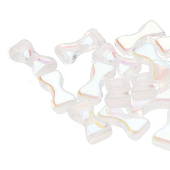 Picture of Bow Tie 3 holes 6x12mm Crystal AB x10g