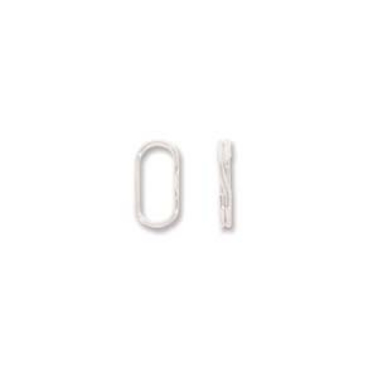 Picture of Split Ring 6x12mm oval Silver Plate x12
