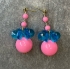 Picture of Acrylic Flower Spacer Bead 24x24mm Transparent Dark Aqua x8