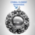 Picture of Cymbal - Padanassa Ginko Bead Ending Antique Silver x1