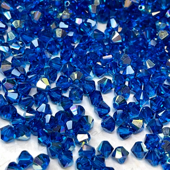 Picture of Swarovski 5328 Xilion Bead 4mm Capri Blue AB x100