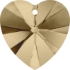Picture of Swarovski 6228 Xilion Heart Pendant 28mm Golden Shadow x1