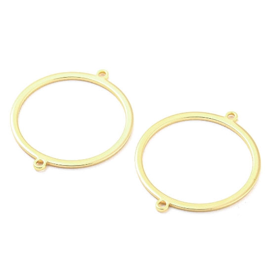 Picture of Connector Ring 23.5x20x0.8mm 18kt Gold Plated x10
