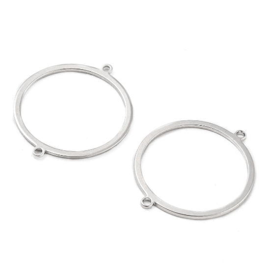 Picture of Connector Ring  23.5x20x0.8mm Platinum Plated x10