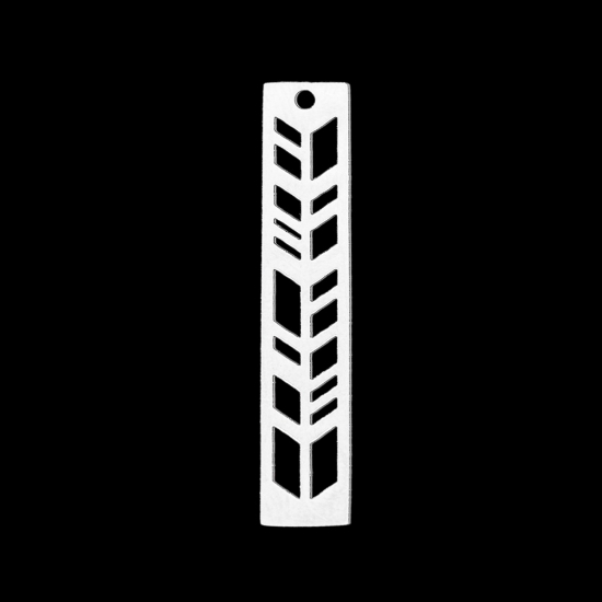 Picture of Stainless Steel Pendant Laser cut 35x6x1mm rectangle with Arrow x1