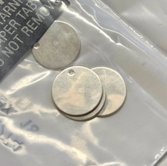 Picture of 925 Silver Stamping blank 11mm round x1