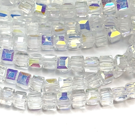 Picture of Glass Cube 4mm Crystal AB x39cm