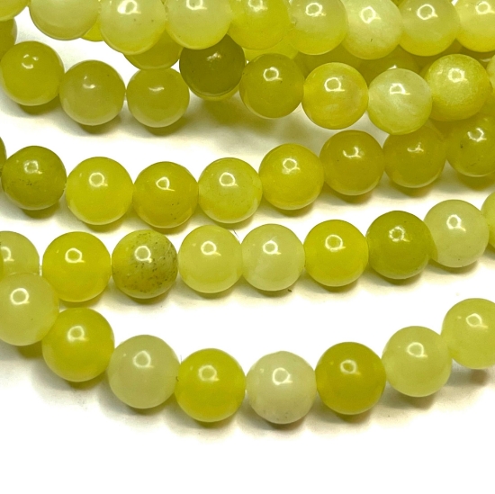 Picture of Bead Lemon "Jade" bead 6mm round x38cm
