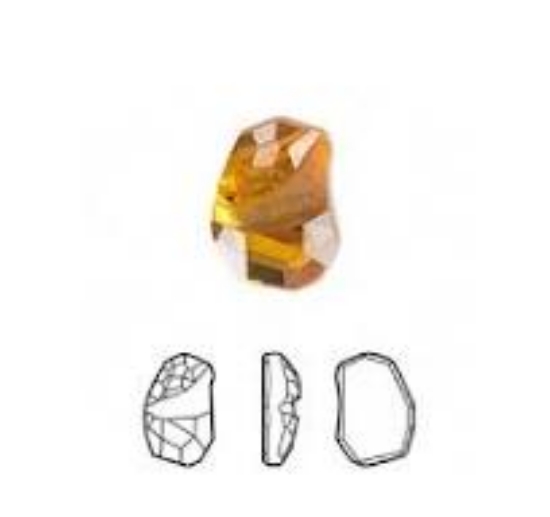 Picture of Swaroski 4787 Divine Rock Flat Fancy Topaz x1